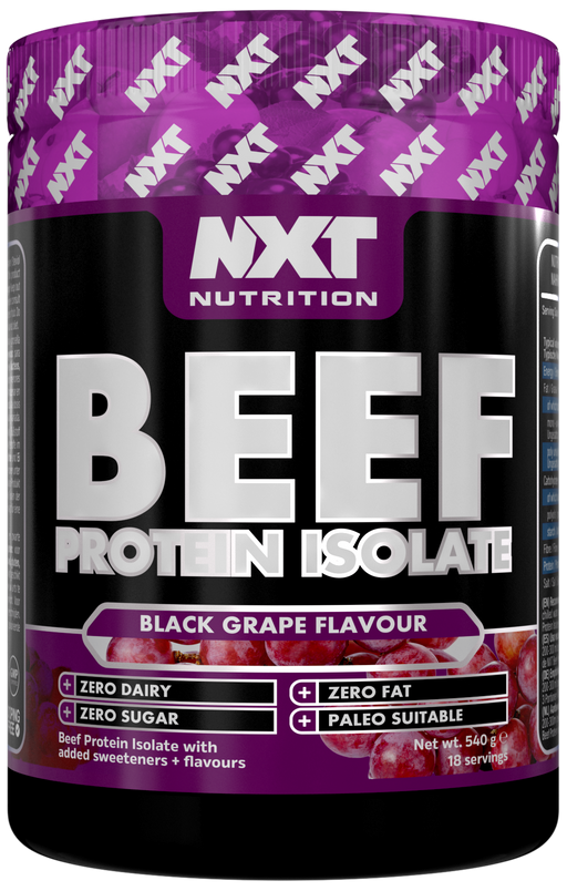 NXT Nutrition Beef Protein Isolate 540g - Black Grape - Protein Powder at MySupplementShop by Nxt Nutrition