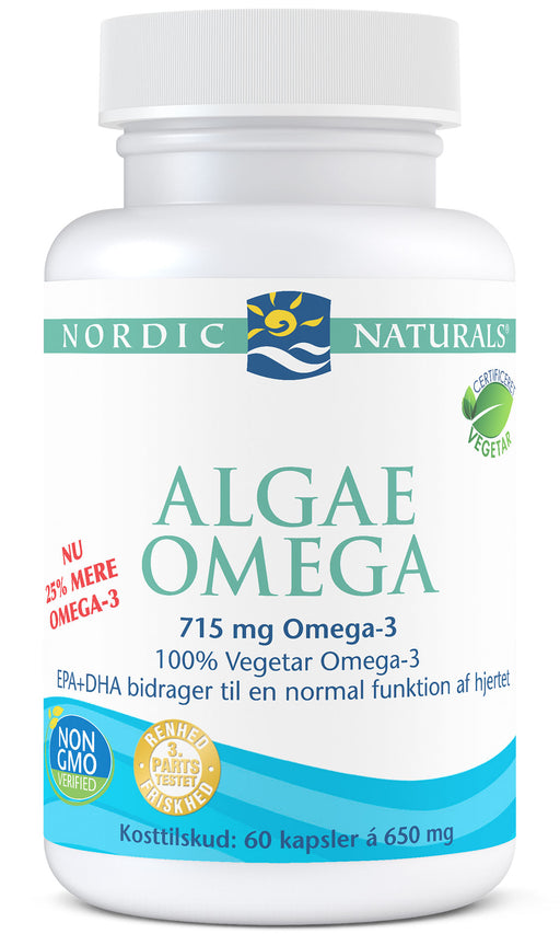 Nordic Naturals (Danish Label) Algae Omega, 715mg Omega 3 - 60 softgels