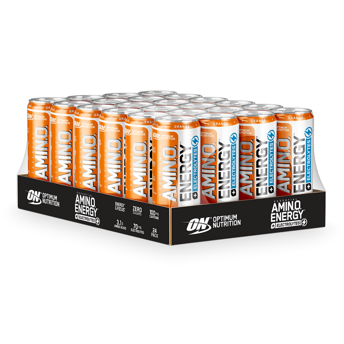 Optimum Nutrition Amino Energy + Electrolyte RTD 24x250ml - Orange - Diet Shakes at MySupplementShop by Optimum Nutrition