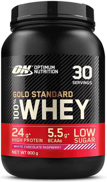 Optimum Nutrition Gold Standard 100% Whey - 908g / White Chocolate Raspberry - Whey Protein Powder