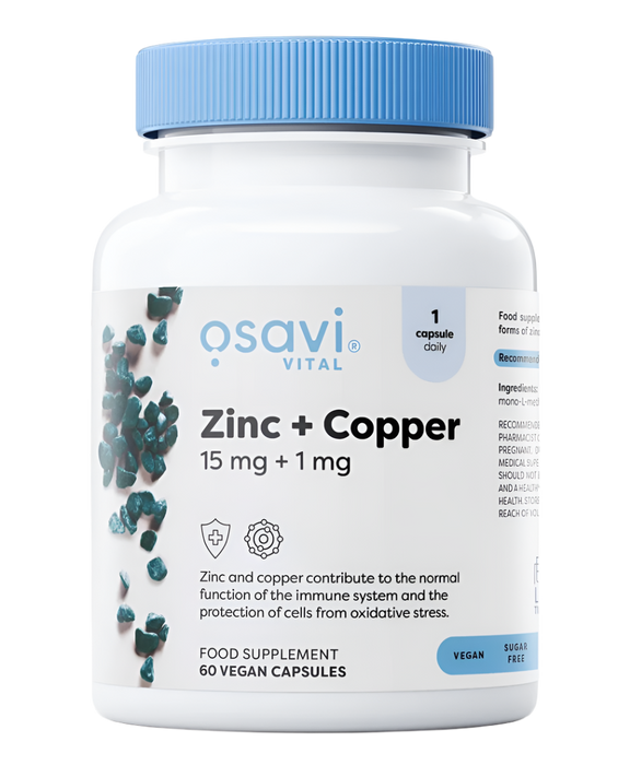 Osavi Zinc + Copper 60 vegan capsules
