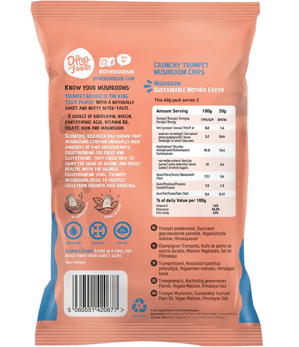 Other Foods Mushroom Crisps 8x40g