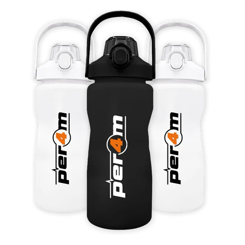 PER4M 1.5L Hydration Jug Bottle with Straw & Leakproof Flip Cap Matte Finish