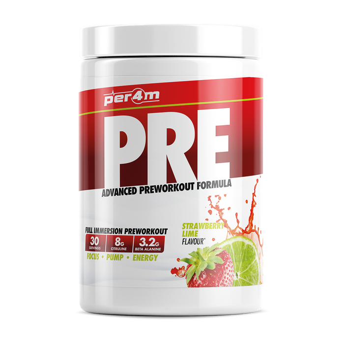 Per4m Pre Workout Stim 570g 30 Servings - Strawberry Lime - Pre Workout at MySupplementShop by PER4M Nutrition