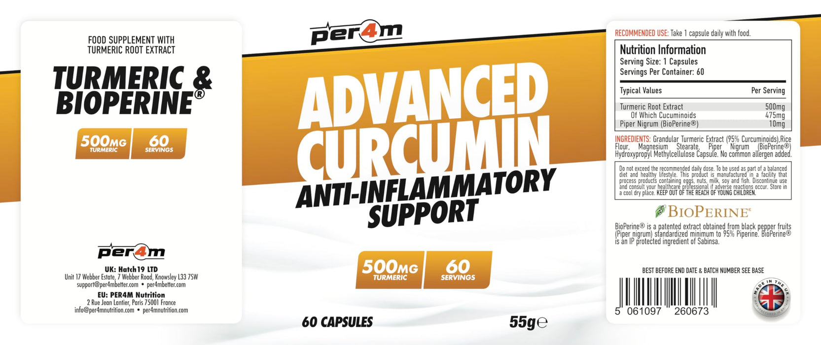 Per4m Curcumin 60 Caps