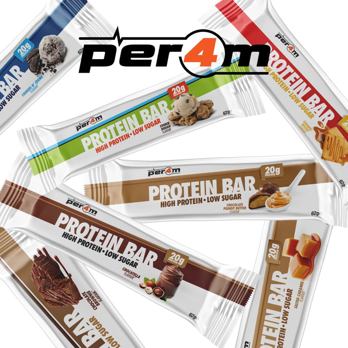 Per4m Protein Bar assortment with various flavors for a healthy snack boost