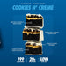 Stacked Cookies N Creme flavored Per4m Protein Bar showing delicious Per4m protein snack