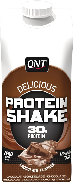 QNT Delicious Whey Shake Tetra - 12x330ml / Chocolate - Whey Protein Ready-to-Drinks