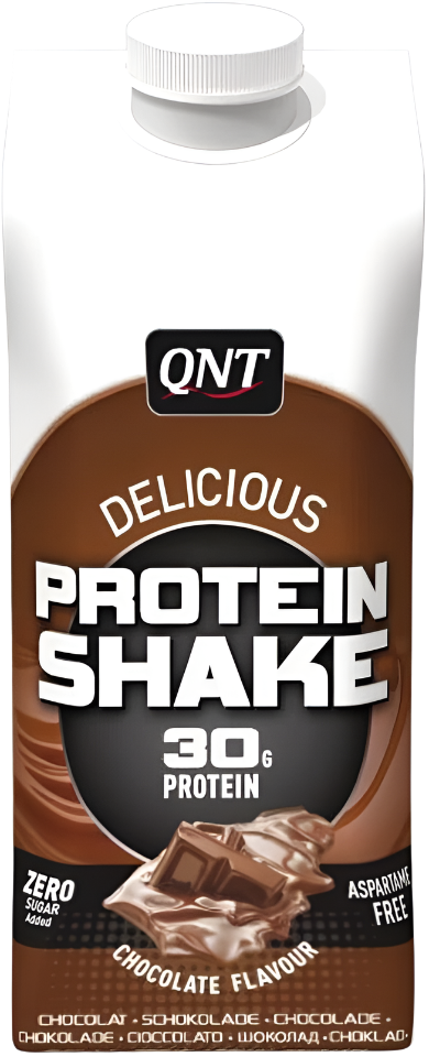 QNT Delicious Whey Shake Tetra - 12x330ml / Chocolate - Whey Protein Ready-to-Drinks