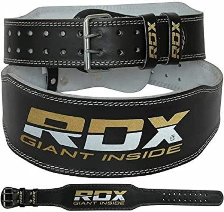 RDX Belt 4" Leather Black/Gold