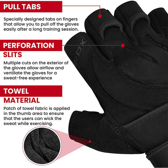RDX Gym Glove Micro Plus Black