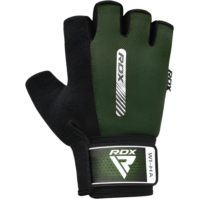 RDX Gym Weight Lifting Gloves W1 Half Plus Army Green