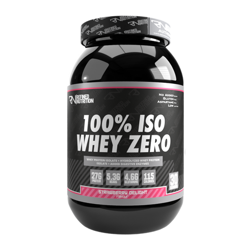 Refined Nutrition Refined 100% Iso Whey Zero 908g Strawberry Delight - Supplements at MySupplementShop by Refined Nutrition