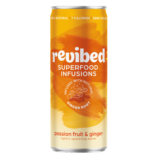 Revibed Superfood Infusions 12x250ml Passionfruit & Ginger | Premium Food Cupboard at MySupplementShop.co.uk