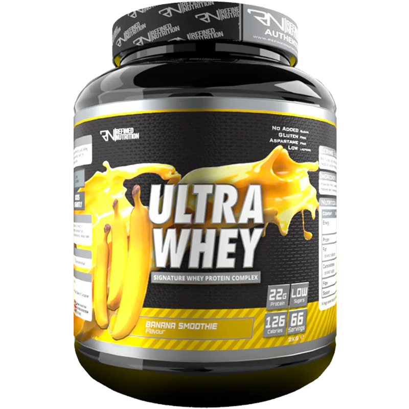 Refined Nutrition Ultra Whey 2kg Banana Smoothie | Premium Sports Nutrition at MYSUPPLEMENTSHOP.co.uk