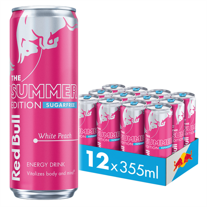 Red Bull Summer Edition Sugar Free White Peach 12x355ml
