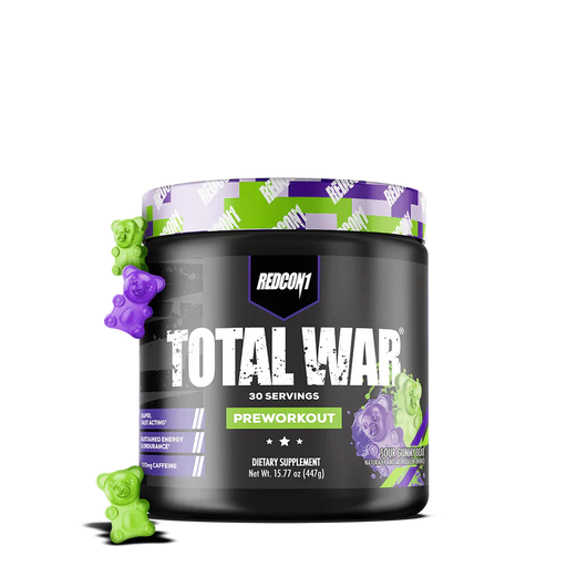 RedCon1 Total War 30 Servings - 447g / Sour Gummy Bear - Pre-Workout Powder