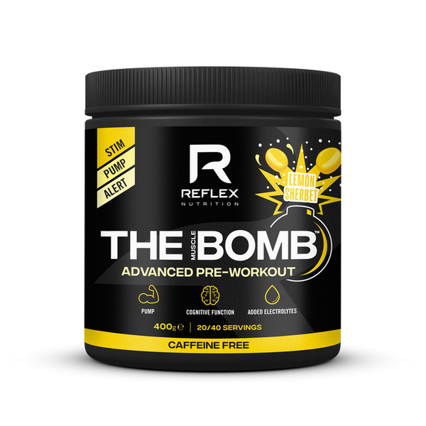 Reflex Nutrition The Muscle Bomb - CAFFEINE FREE 400g Sherbet Lemon - Sports Nutrition at MySupplementShop by Reflex Nutrition