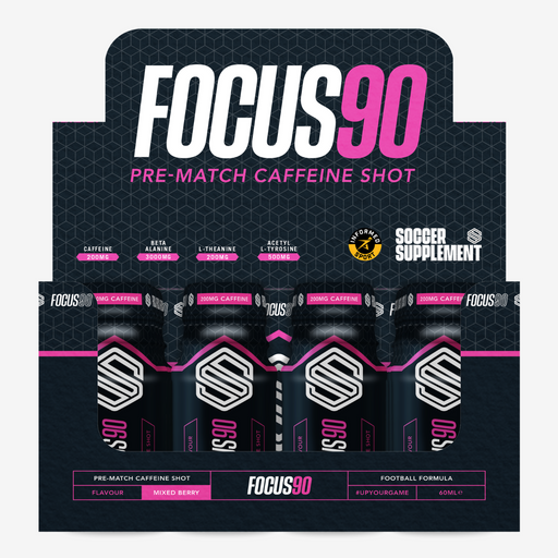 Soccer Supplement Focus Shot Caffeinated Drink 12x60ml Mixed Berry | Premium Sports Supplements at MYSUPPLEMENTSHOP.co.uk