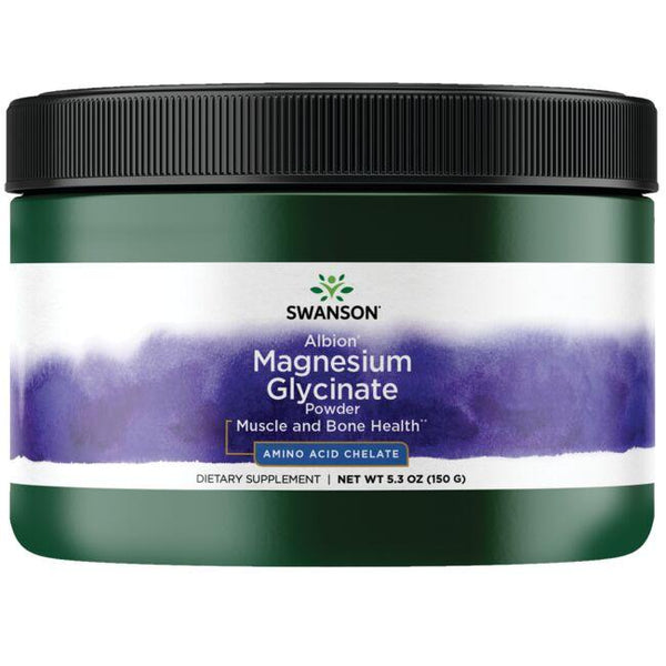 Swanson Albion Magnesium Glycinate Powder - 150g | High-Quality Vitamins & Minerals | MySupplementShop.co.uk