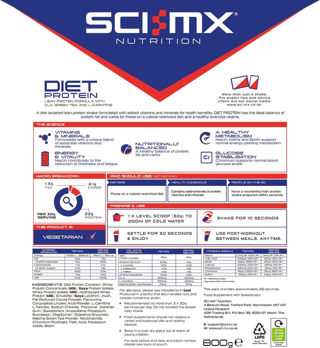 Sci-MX Diet Protein 800g Chocolate