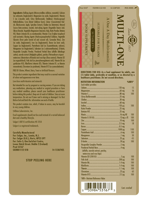 Solgar Multivitamin I 36x30 TAB
