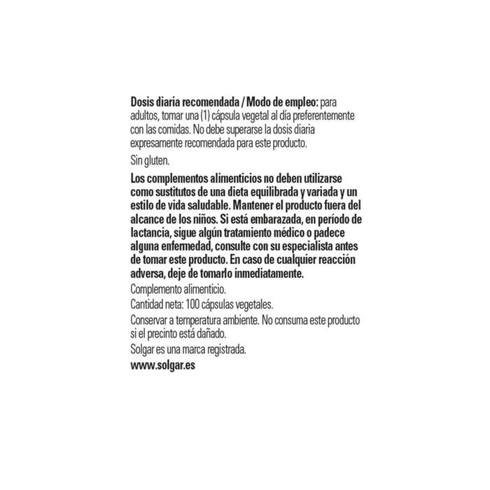 Solgar Vit B2 100mg 36x100 CAP