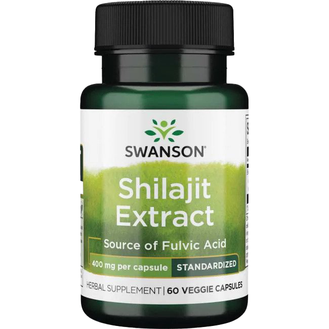 Swanson Shilajit Extract 400mg (60 Vcaps) | Natural Ayurvedic Supplement