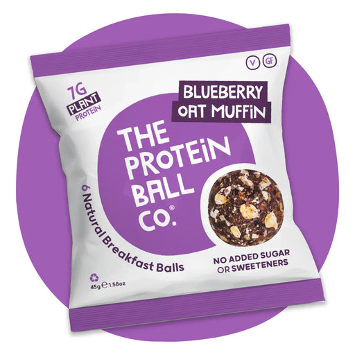 The Protein Ball Co Protein + Vitamin Balls (Breakfast To Go) 10x45g / Blueberry Oat Muffin Protein Balls