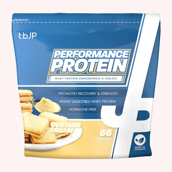 Trained By JP Performance Protein - 2kg / Custard Cream - Whey Protein Powder