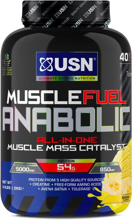 USN Muscle Fuel Anabolic - 2kg / Banana - All-In-One Gainer Powder