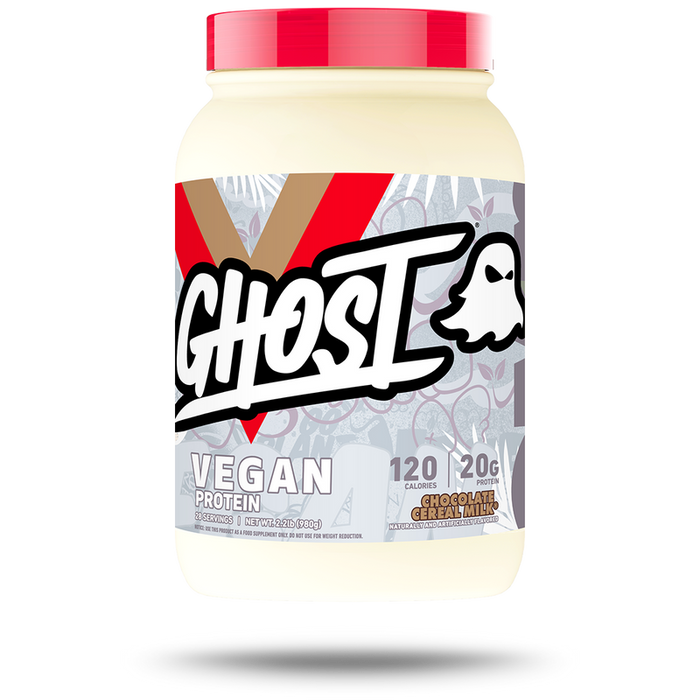 Ghost Vegan Protein 28 Servings Plant-Based Pea & Organic Pumpkin Protein - Chocolate Cereal Milk - Vegan Protein at MySupplementShop by Ghost