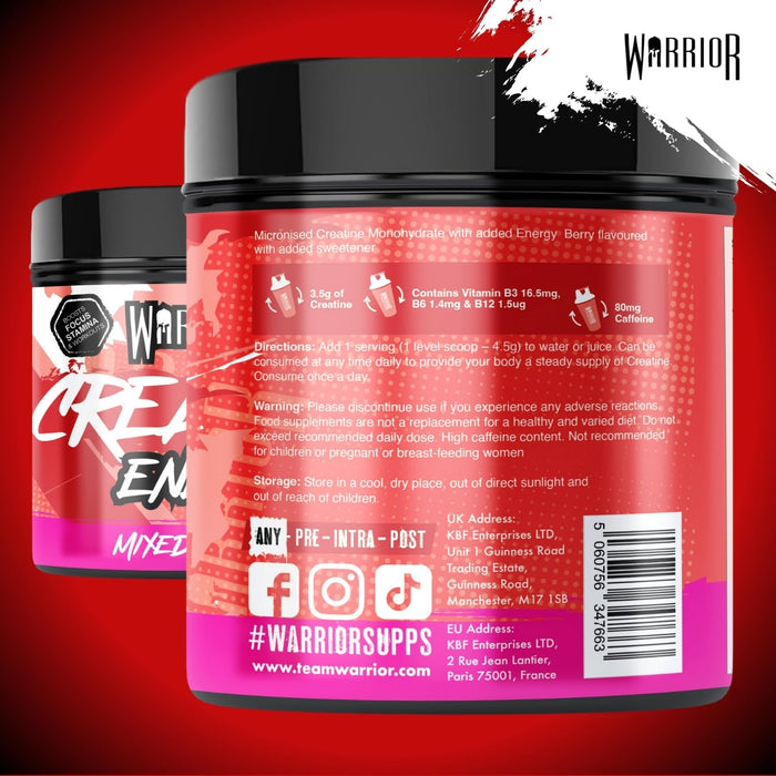 Warrior Creatine + Energy 360g