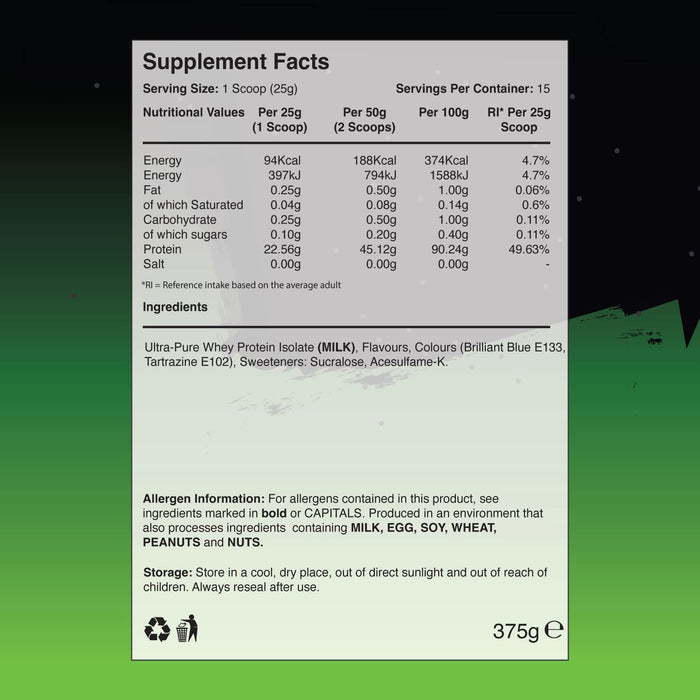 Warrior Fruity Whey Isolate 375g - Whey Proteins at MySupplementShop by Warrior