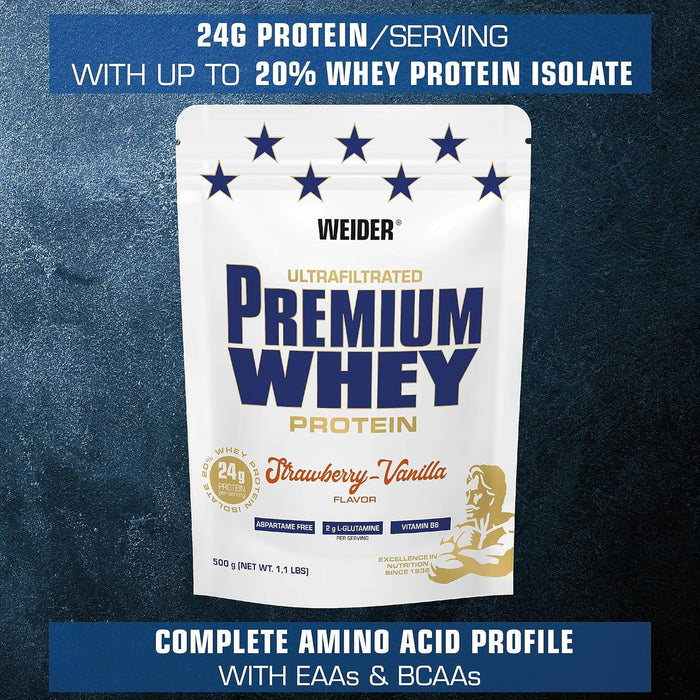 Weider Premium Whey, Strawberry-Vanilla 500g