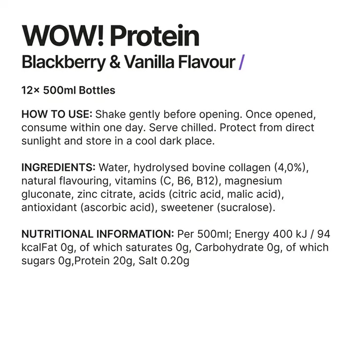 Wow Hydrate WOW! Protein 12x500ml