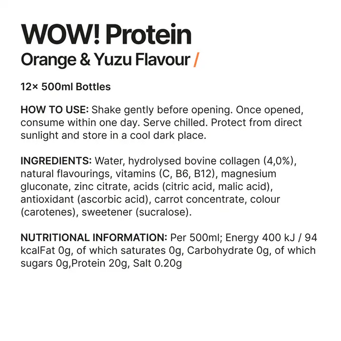 Wow Hydrate WOW! Protein 12x500ml