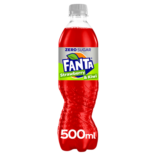 Fanta Zero 12x500ml Strawberry & Kiwi | Premium Food Cupboard at MySupplementShop.co.uk