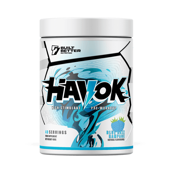 BBN Havok Pre-Workout 40 Servings Blue Razz Rampage Best Value Pre Workout at MYSUPPLEMENTSHOP.co.uk