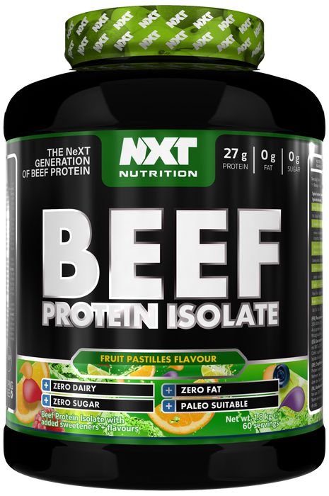 NXT Nutrition Beef Protein Isolate 1.8kg | Paleo, Keto Friendly, Dairy and Gluten Free