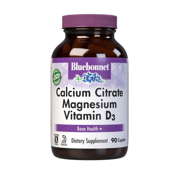 Bluebonnet Calcium Citrate, Magnesium & Vitamin D3 90 Caplets - Bone Health at MySupplementShop by Bluebonnet Nutrition