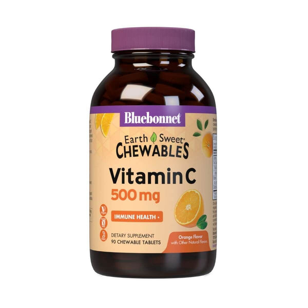 Bluebonnet Earthsweet Chewables Vitamin C 500mg 90 Orange Tablets | Premium Supplements at MYSUPPLEMENTSHOP