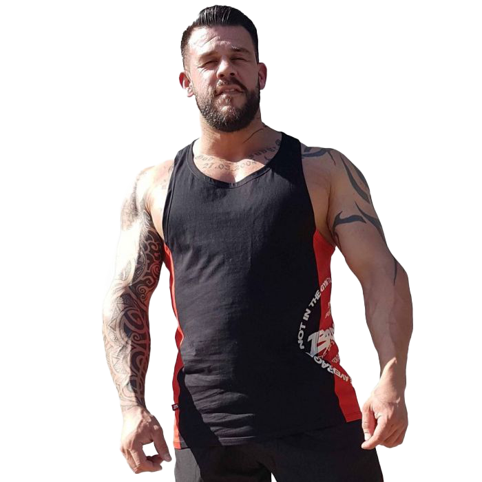 Brachial Tank Top Squat - Black/Red