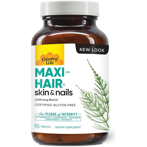 Country Life Maxi-Hair 90 Tablets - Hair, Skin & Nails at MySupplementShop by Country Life