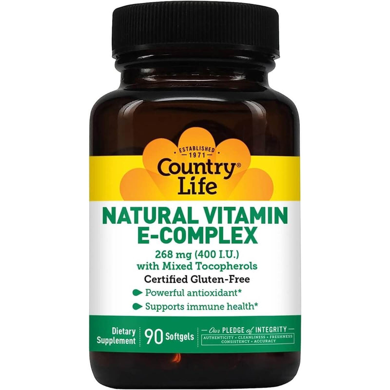 Country Life Vitamin E Complex 400iu 90 Softgels | Premium Supplements at MYSUPPLEMENTSHOP