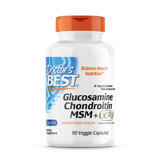 Doctor's Best Glucosamine, Chondroitin, MSM + UC-II, 90 Veggie Capsules | Premium Supplements at MYSUPPLEMENTSHOP