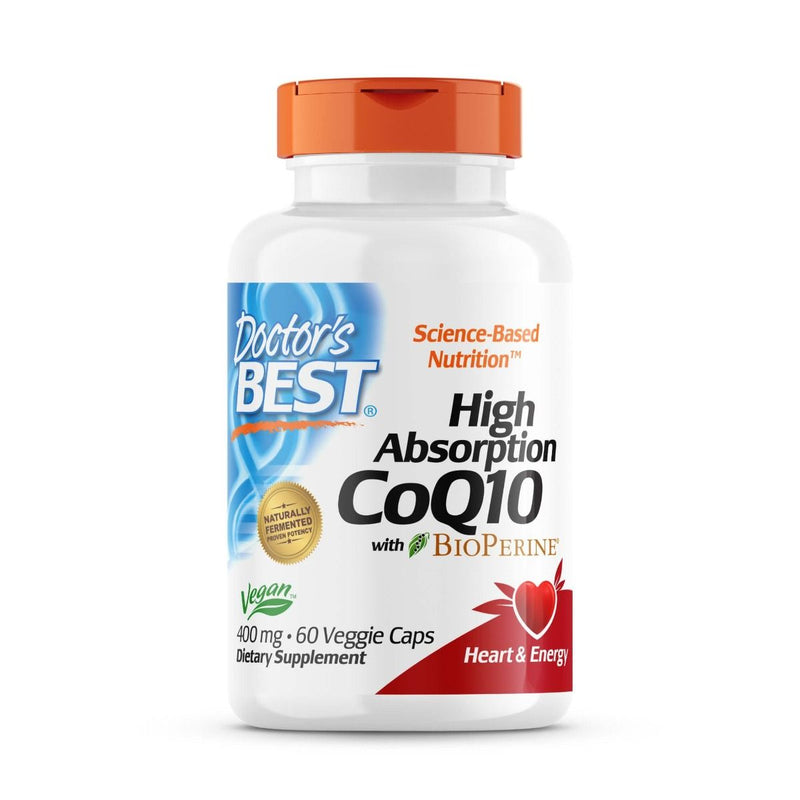 Doctor's Best High Absorption CoQ10 with BioPerine 400 mg 60 Veggie Capsules | Premium Supplements at MYSUPPLEMENTSHOP