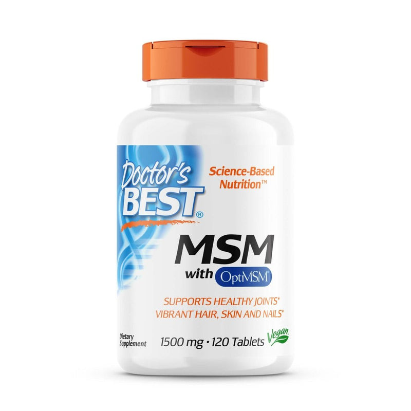 Doctor's Best MSM with OptiMSM 1,500 mg 120 Tablets - Joint Support at MySupplementShop by Doctor's Best