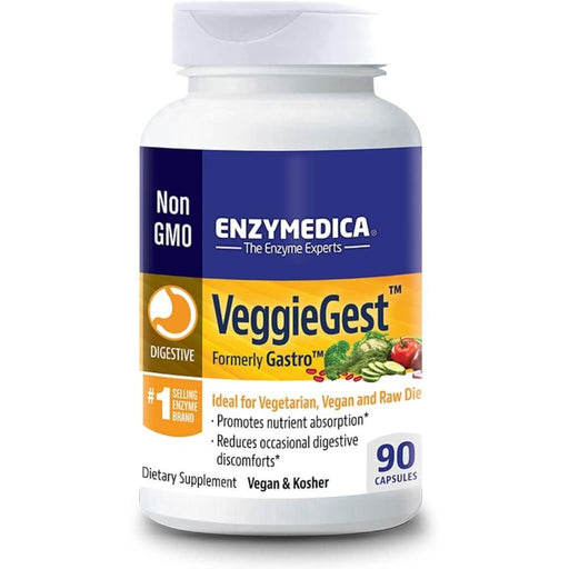 Enzymedica VeggieGest 90 Capsules - Nutritional Supplement at MySupplementShop by Enzymedica