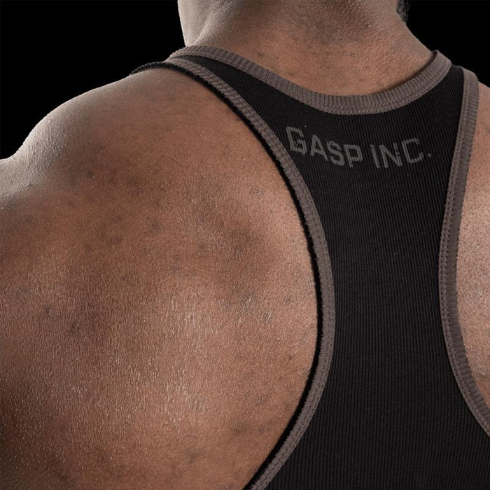 GASP Ribbed T-Back - Black